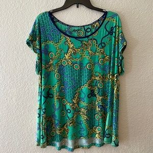 Anne Klein green blouse XL